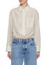 首图 - 点击放大 - MO&CO. - Adjustable Sleeve Stripe Cotton Silk Shirt