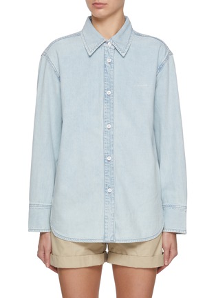 首图 - 点击放大 - MO&CO. - Embroidered Light Wash Denim Shirt