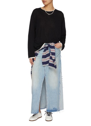模特儿示范图 - 点击放大 - MO&CO. - Layered Look Knit Sweater