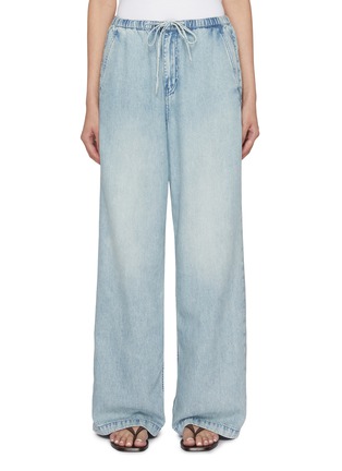 首图 - 点击放大 - MO&CO. - Elasticated Drawstring Light Wash Jeans
