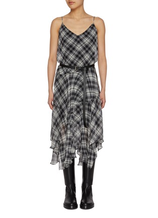 首图 - 点击放大 - MO&CO. - Checkered Asymmetrical Dress