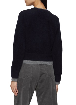 背面 - 点击放大 - MO&CO. - Layered Round Neck Cardigan