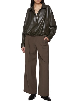 模特儿示范图 - 点击放大 - MO&CO. - Faux Leather Bike Jacket