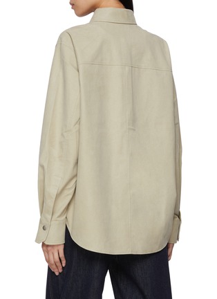 背面 - 点击放大 - MO&CO. - Oversized Faux Leather Shirt Jacket