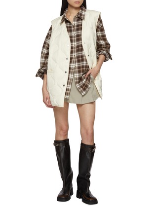 模特儿示范图 - 点击放大 - MO&CO. - Long Sleeve Chequered Shirt