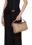模特儿示范图 - 点击放大 - LOEWE - Small Puzzle Edge Soft Grained Leather Bag