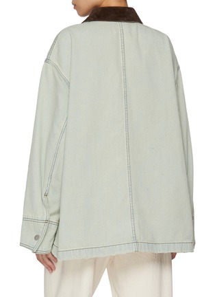 背面 - 点击放大 - NOIR - Mid Length Light Wash Denim Jacket