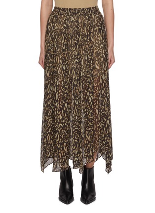 首图 - 点击放大 - NOIR - Leopard Print Silk Maxi Skirt