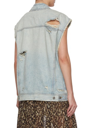 背面 - 点击放大 - NOIR - Distressed Light Wash Gilet