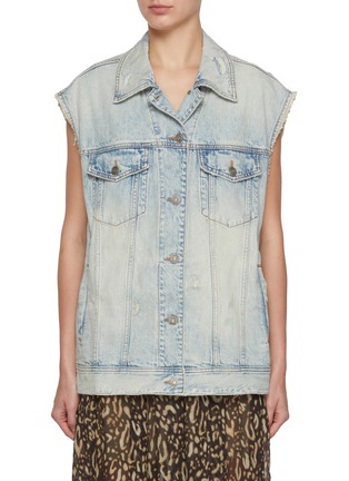 首图 - 点击放大 - NOIR - Distressed Light Wash Gilet
