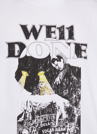  - WE11DONE - 复古印花纯棉 T 恤