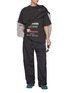 模特儿示范图 - 点击放大 - WE11DONE - Two Tone Long Sleeve Cotton Jersey T-Shirt