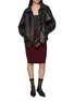 模特儿示范图 - 点击放大 - NOIR - Mid Length Leather Jacket