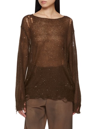 首图 - 点击放大 - NOIR - Long Sleeve Sequin Knit Top