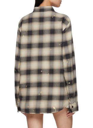 背面 - 点击放大 - NOIR - Gold Splatter Plaid Cotton Wool Shirt