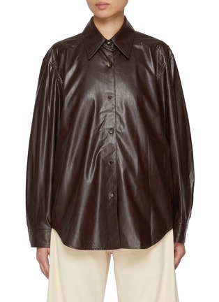 首图 - 点击放大 - EDITION - Point Collar Faux Leather Jacket
