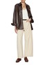 模特儿示范图 - 点击放大 - EDITION - Point Collar Faux Leather Jacket