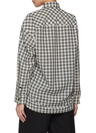 背面 - 点击放大 - EDITION - Chequered Curved Hem Shirt