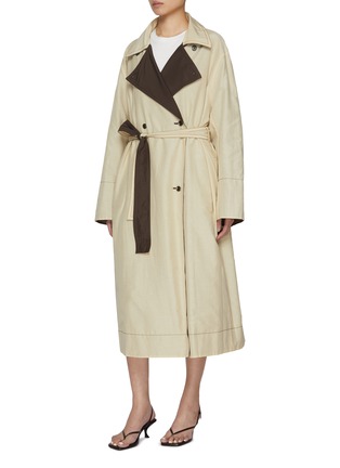 细节 - 点击放大 - EDITION - Reversible Two Tone Cotton Silk Trench Coat