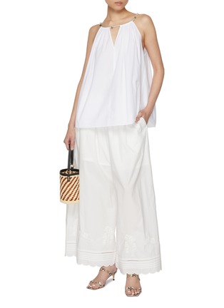 模特儿示范图 - 点击放大 - EDITION - Draped Beaded Strap Cotton Vest