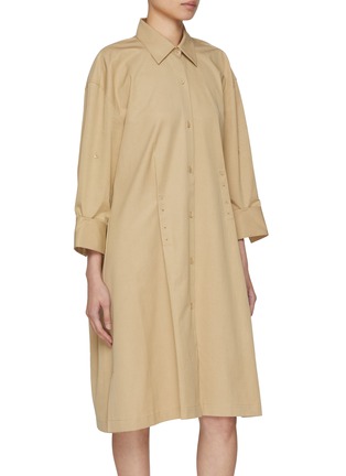 细节 - 点击放大 - EDITION - Long Sleeve Draped Shirt Dress