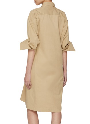 背面 - 点击放大 - EDITION - Long Sleeve Draped Shirt Dress