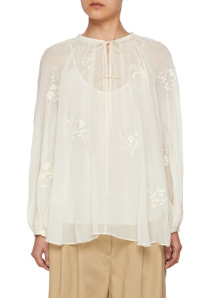 首图 - 点击放大 - EDITION - Balloon Sleeve Silk Blouse