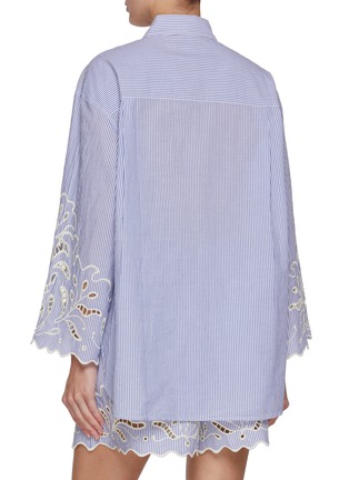 背面 - 点击放大 - EDITION - Embroidered Striped Cotton Shirt