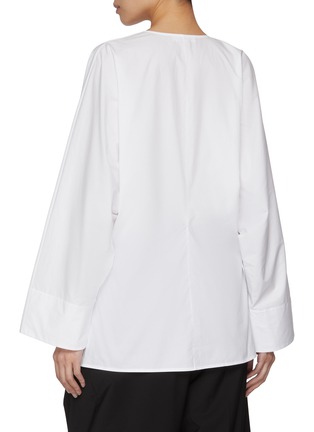 背面 - 点击放大 - EDITION - Long Sleeve Twist Ring Cotton Draped Shirt
