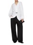模特儿示范图 - 点击放大 - EDITION - Long Sleeve Twist Ring Cotton Draped Shirt