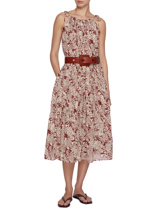 模特儿示范图 - 点击放大 - EDITION - Floral Cotton Sleeveless Dress
