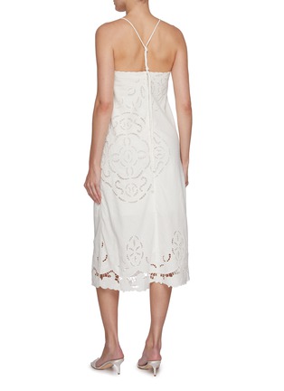 背面 - 点击放大 - EDITION - Sleeveless Embroidered Linen Cotton Dress