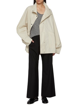 模特儿示范图 - 点击放大 - EDITION - Scoop Neck Cotton Wool Fleece Vest