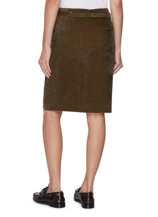 背面 - 点击放大 - EDITION - Front Slit Belted Midi Skirt