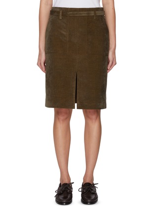 首图 - 点击放大 - EDITION - Front Slit Belted Midi Skirt