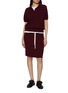 模特儿示范图 - 点击放大 - EDITION - Short Sleeve Wool Cashmere Knit Sweater