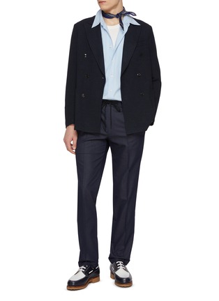 模特儿示范图 - 点击放大 - TOMORROWLAND - Double Breasted Wool Blend Blazer