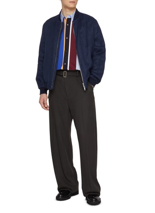 模特儿示范图 - 点击放大 - TOMORROWLAND - Tokiko Stripe Cotton Shirt
