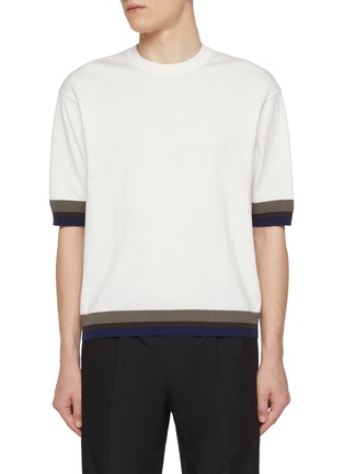 首图 - 点击放大 - TOMORROWLAND - Crewneck Cotton Blend Knit T-Shirt