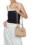 模特儿示范图 - 点击放大 - JOY GRYSON - Small Jupiter Suede Satchel Bag