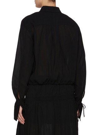 背面 - 点击放大 - TOTEME - Drawstring Cotton Shirt