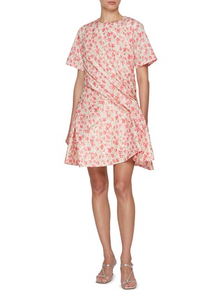 模特儿示范图 - 点击放大 - LOEWE - Floral Twisted Dress
