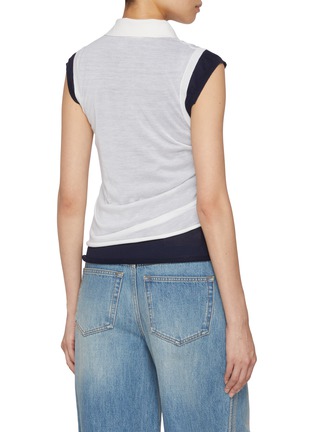 背面 - 点击放大 - LOEWE - Draped Layered Cashmere Top