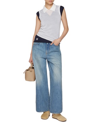 模特儿示范图 - 点击放大 - LOEWE - Draped Layered Cashmere Top