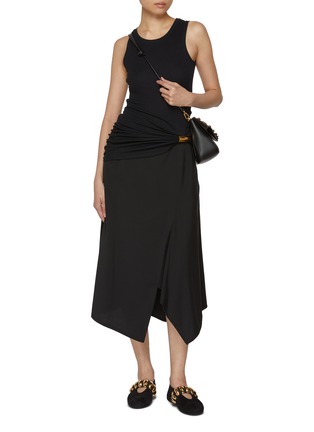 模特儿示范图 - 点击放大 - LOEWE - Asymmetric Wrap Wool Skirt