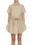 首图 - 点击放大 - LOEWE - Bubble Hem Drawstring Cotton Silk Shirt Dress