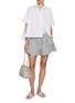 模特儿示范图 - 点击放大 - LOEWE - Flared Drawstring Cotton Skirt