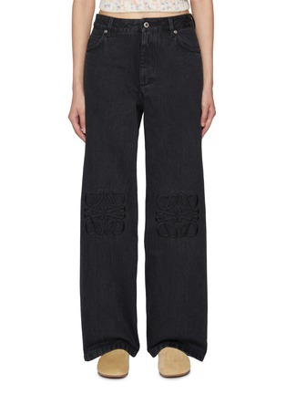 首图 - 点击放大 - LOEWE - Anagram Embroidered Dark Wash Jeans
