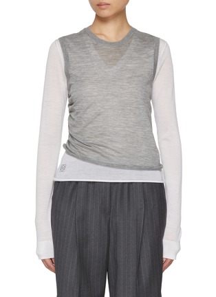 首图 - 点击放大 - LOEWE - Draped Layered Cashmere T-Shirt