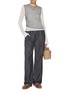 模特儿示范图 - 点击放大 - LOEWE - Draped Layered Cashmere T-Shirt